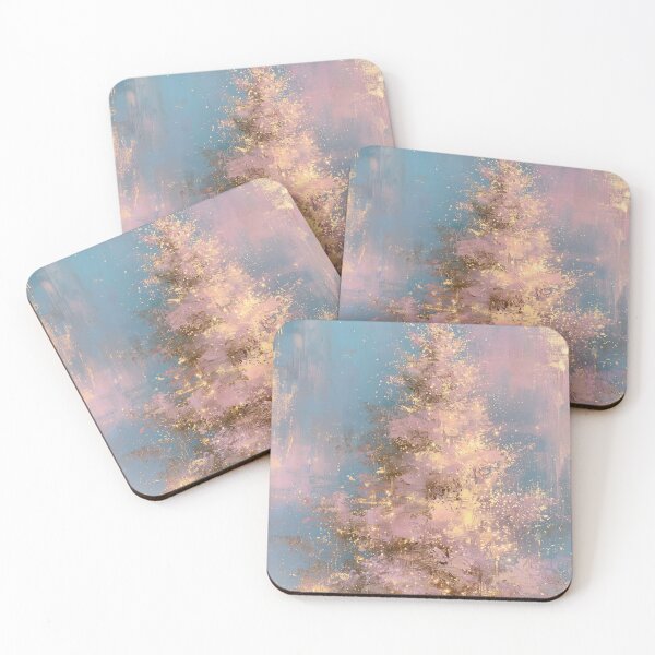 Item preview, Glittering pink Christmas Tree card designed and sold by MendaciousMina.