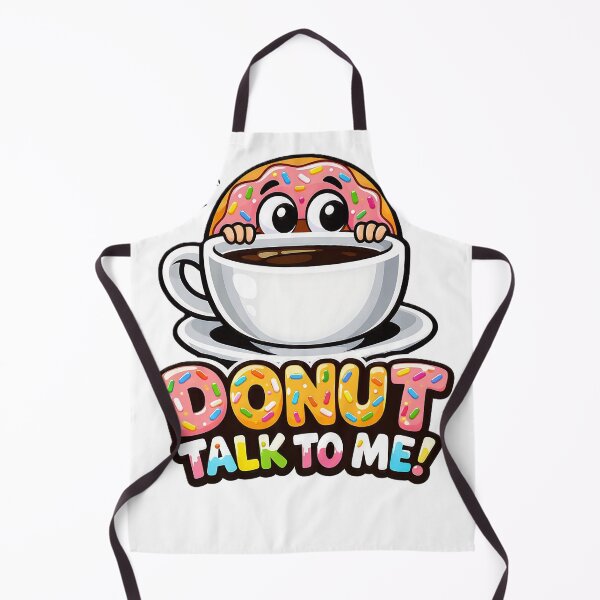 Item preview, Donut Talk To Me — Cute Funny Donut & Coffee Character designed and sold by GeorgyCrafts.