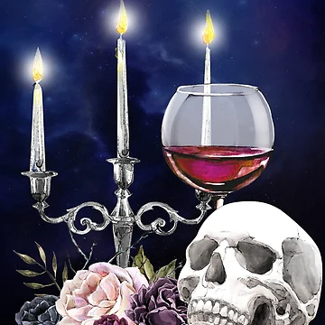 Artwork thumbnail, Red Wine and Roses by RuthFurtado