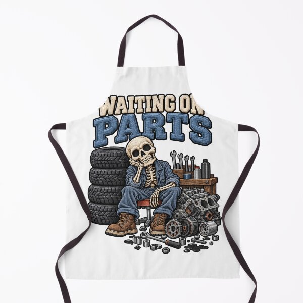Item preview, Waiting On Parts Funny Car Mechanic Skeleton designed and sold by ArtDesignTp.
