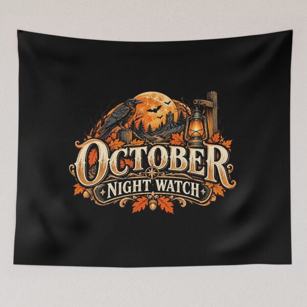 Item preview, October Night Watch — Vintage Halloween Autumn designed and sold by GingaArt.