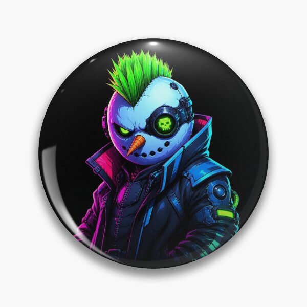 Item preview, Cyberpunk Evil Snowman Pixel Eyepatch Vector designed and sold by LazyDayzCo.