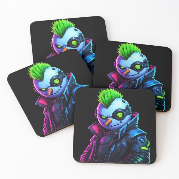 Item preview, Cyberpunk Evil Snowman Pixel Eyepatch Vector designed and sold by LazyDayzCo.