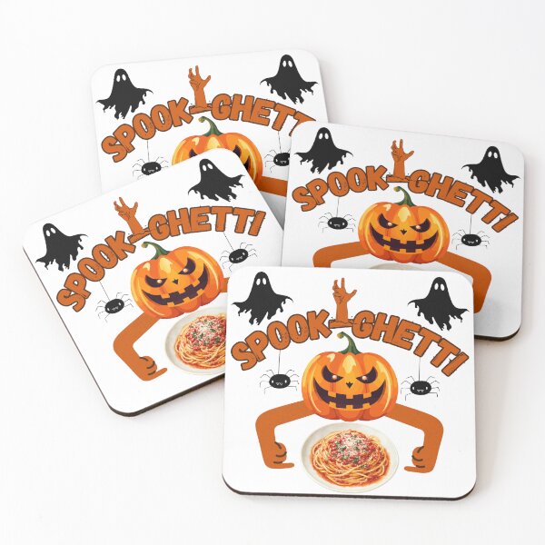Item preview, Spook-Ghetti | Cute Halloween Pumpkin, Ghost & Spider | Funny Food Pun designed and sold by 22k Lab Studio.