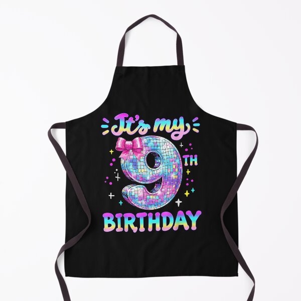 Item preview, Groovy It's 9th Birthday Bow Disco Ball 9 Year Old Bday Girl designed and sold by ArtByimamS.