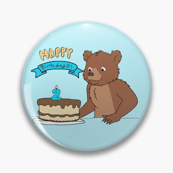 Item preview, Littlebear 2nd birthday cake blue designed and sold by fandomtrash97.