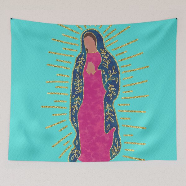 Item preview, Our lady of Guadalupe light blue designed and sold by Ana Gorozpe.
