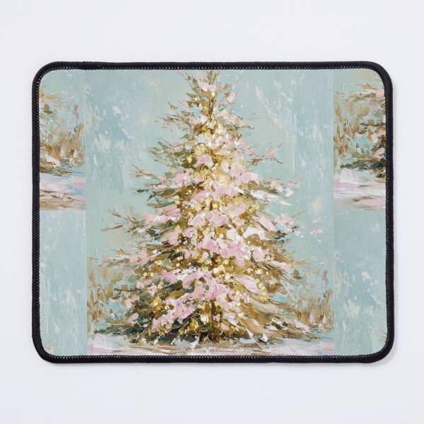 Item preview, Pink Hand painted Christmas Tree card designed and sold by MendaciousMina.