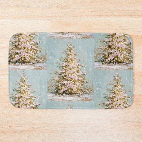Item preview, Pink Hand painted Christmas Tree card designed and sold by MendaciousMina.