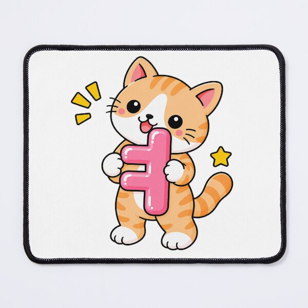 Item preview, Cute Orange Tabby Cat with Korean Hangul Vowel ㅕ Kawaii Kitty designed and sold by NoopnyangStudio.