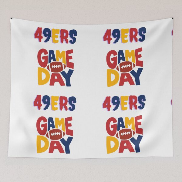 Item preview, Cute 49ers Game Day Football Fan Art designed and sold by Art Wave Studio.