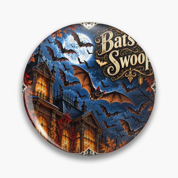 Item preview, Bats Swoop — Victorian Halloween Night designed and sold by Novel Works Studio.