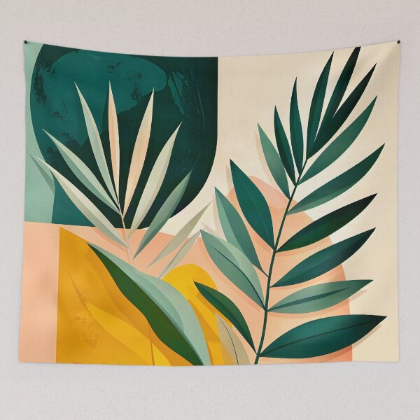 Item preview, Boho Terracotta Geometric Leaf Relief designed and sold by Vicky Brago-Mitchell®.