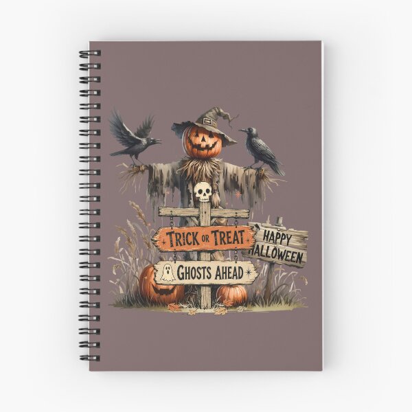 Item preview, Halloween Scarecrow Pumpkin Head with Crows and Wooden Signs designed and sold by Szpaku desart .