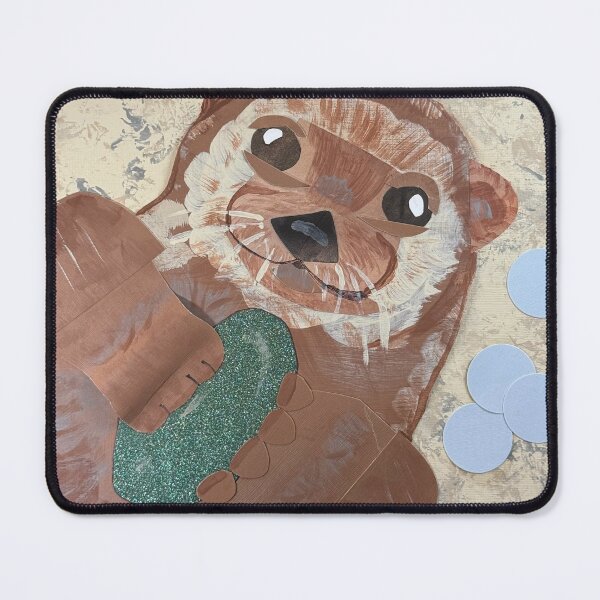 Item preview, Otter with a shiny rock designed and sold by Katharine Houston-Voss.