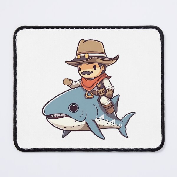 Item preview, Derpy Cowboy Riding A Derp Shark designed and sold by BlancoTompkins.