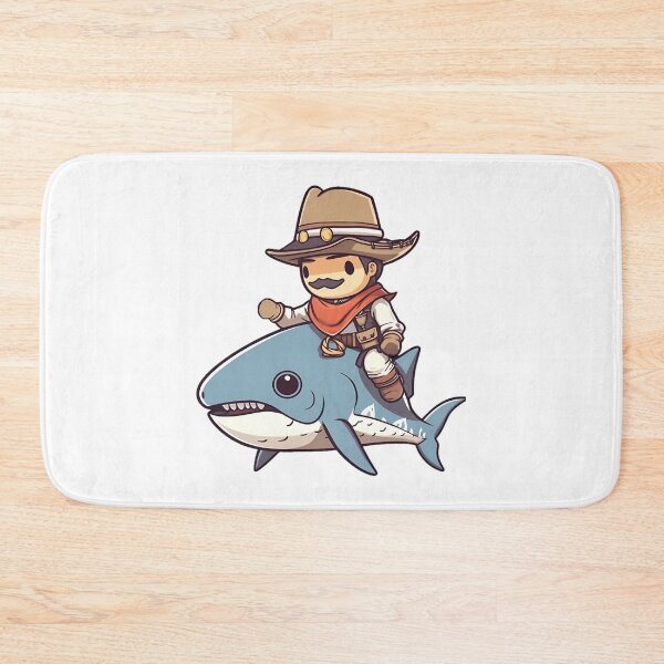 Item preview, Derpy Cowboy Riding A Derp Shark designed and sold by BlancoTompkins.