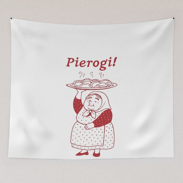 Item preview, Funny Babushka Pierogi Dumplings Eastern European Food designed and sold by Krasnovaovaova.