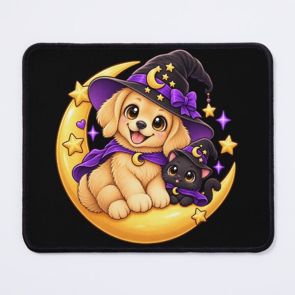 Item preview, Golden Retriever Witch — Crescent Moon designed and sold by CreationbyVona.