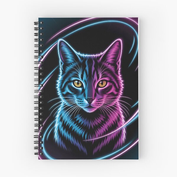 Item preview, Split Tone Neon Cat Portrait designed and sold by LuisWorks.