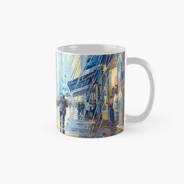 Item preview, Midday Sunshower - NYC Downpour Impasto Oil Painting designed and sold by CleverCulture.