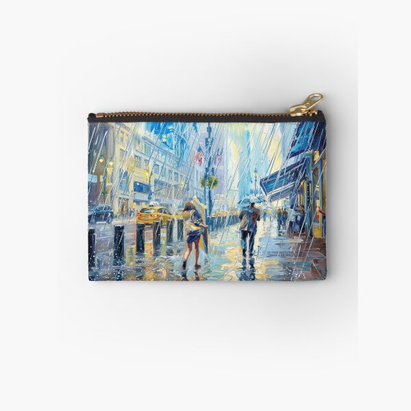 Item preview, Midday Sunshower - NYC Downpour Impasto Oil Painting designed and sold by CleverCulture.