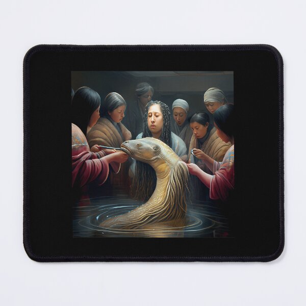 Item preview, Celebrating A Lungfish A Hairbrushing Ceremony Digital Painting designed and sold by BlancoTompkins.