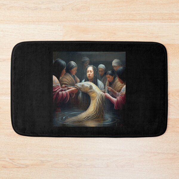 Item preview, Celebrating A Lungfish A Hairbrushing Ceremony Digital Painting designed and sold by BlancoTompkins.