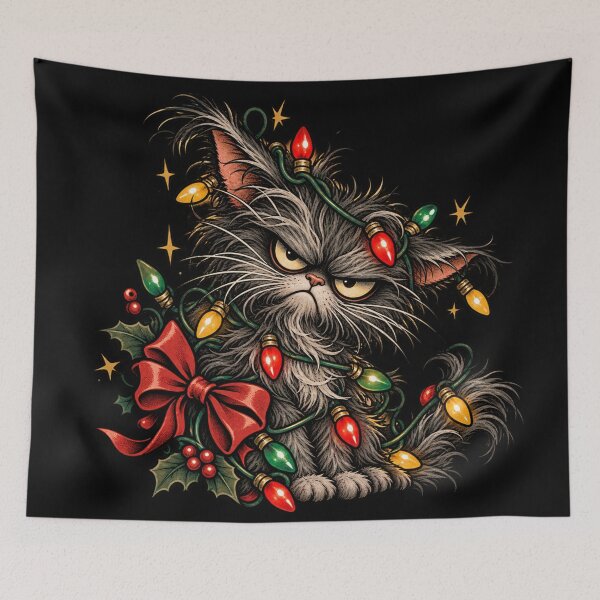 Item preview, Angry Kitty Christmas designed and sold by Lili-Michael Designs.