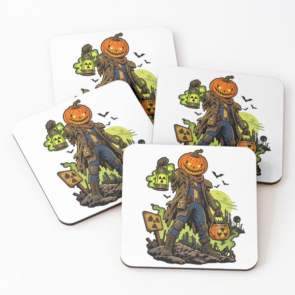 Item preview, Halloween Pumpkin Wastelander In Toxic Ruins designed and sold by IllustrifyArts.