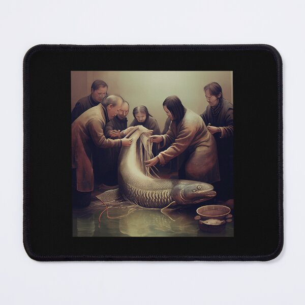 Item preview, Celebrating A Lungfish A Hairbrushing Ceremony Digital Painting designed and sold by BlancoTompkins.