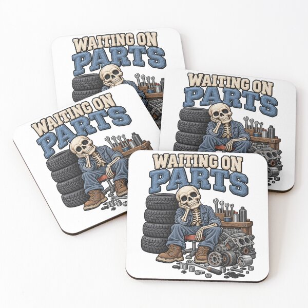 Item preview, Waiting On Parts Funny Car Mechanic Skeleton designed and sold by ArtDesignTp.