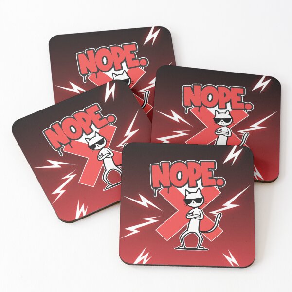 Item preview, Nope Sassy Cat Sunglasses Cartoon designed and sold by Taridesign.