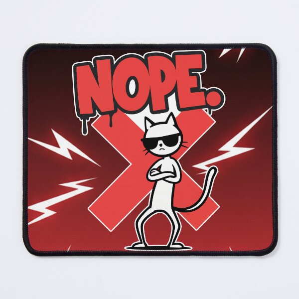 Item preview, Nope Sassy Cat Sunglasses Cartoon designed and sold by Taridesign.