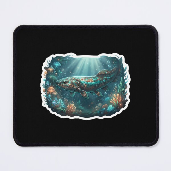 Item preview, Mystical Bioluminescent Lungfish Aquatic Aesthetic Art designed and sold by BlancoTompkins.