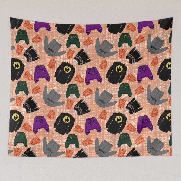 Item preview, Halloween Sweater Season, Orange  Burlap Background designed and sold by Purposely Designed.
