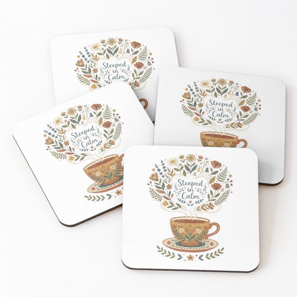 Item preview, Steeped in Calm Floral Tea Art designed and sold by Sanan Israyilli.