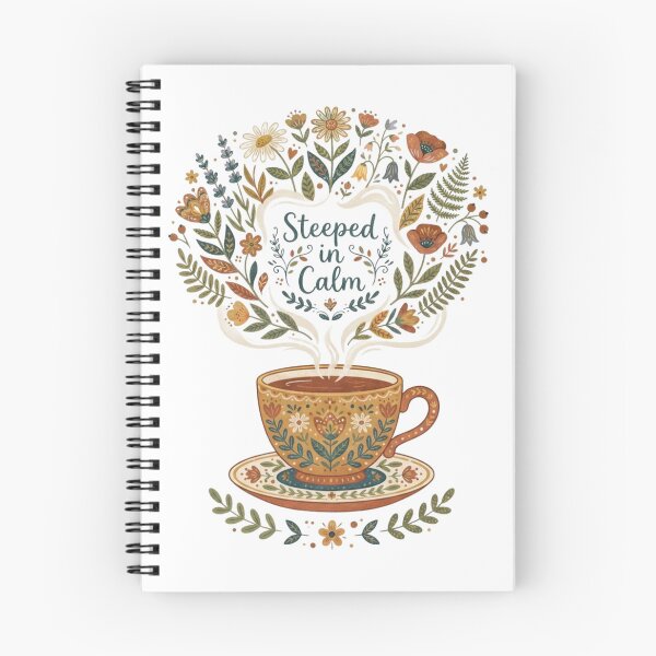 Item preview, Steeped in Calm Floral Tea Art designed and sold by Sanan Israyilli.