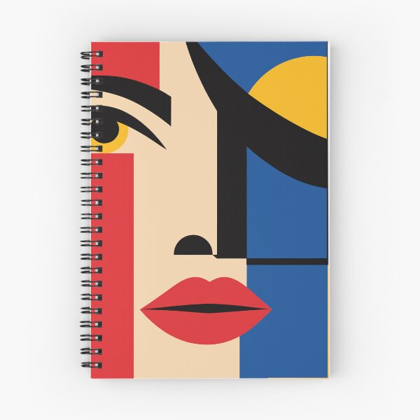 Item preview, Geometric Bauhaus Woman Portrait — Abstract Mid-Century Pop Art Face designed and sold by RamyGallery.