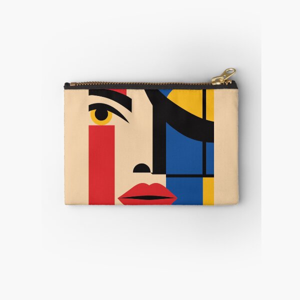 Item preview, Geometric Bauhaus Woman Portrait — Abstract Mid-Century Pop Art Face designed and sold by RamyGallery.