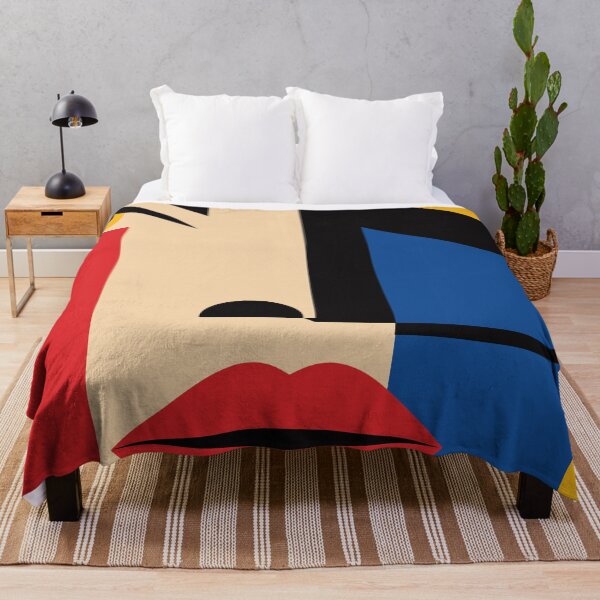 Item preview, Geometric Bauhaus Woman Portrait — Abstract Mid-Century Pop Art Face designed and sold by RamyGallery.