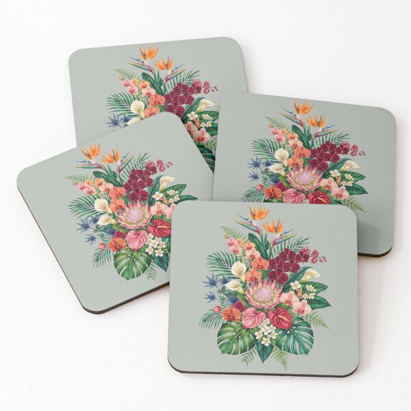 Item preview, Tropical Botanical Flower Bouquet designed and sold by ImageryLoom.