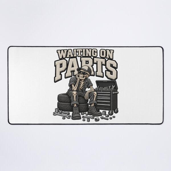 Item preview, Waiting On Parts Mechanic Skeleton Car Repair Graphic designed and sold by ArtDesignTp.