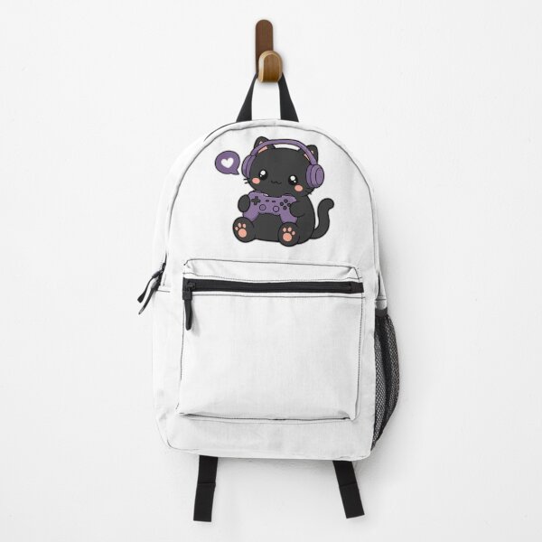 Item preview, Adorable Gamer Cat with Headphones Controller designed and sold by Simon-art-land.