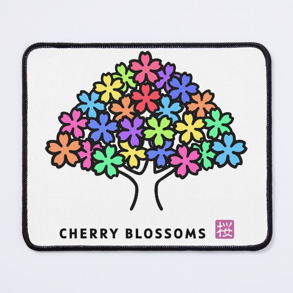 Item preview, Colorful Sakura Cherry Blossom Tree with Kanji Stamp designed and sold by リクイペル.