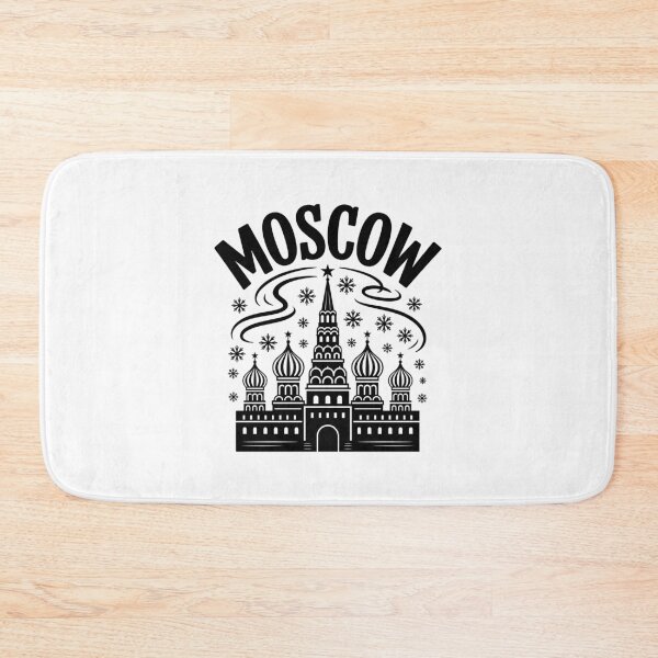 Aperçu de l'œuvre Moscou, féerie hivernale, Kremlin, flocons de neige, silhouette noire créée et vendue par Krasnovaovaova.