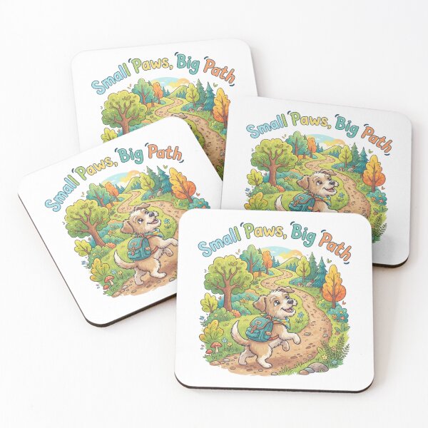 Item preview, Small Paws Big Path Hiking Dog Art designed and sold by Sanan Israyilli.