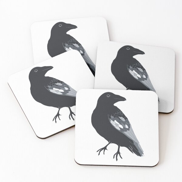 Artikelvorschau, Schwarzer und grauer Rabe – Minimalistische Kunst mit schwarzem Vogel entworfen und verkauft von iampaulmorris.
