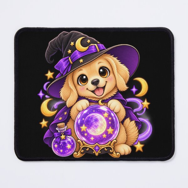 Item preview, Golden Retriever Witch — Crystal Ball designed and sold by CreationbyVona.