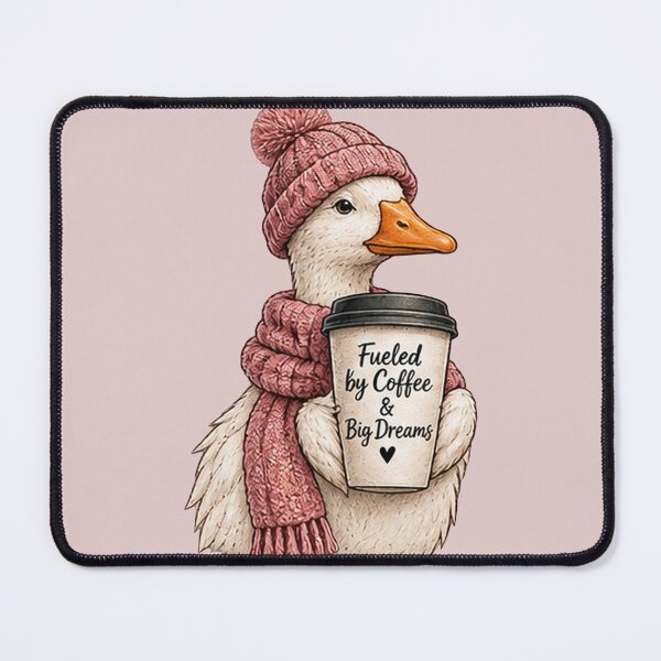 Item preview, Fueled by Coffee and Big Dreams Duck designed and sold by DrAsmaaMohamed.